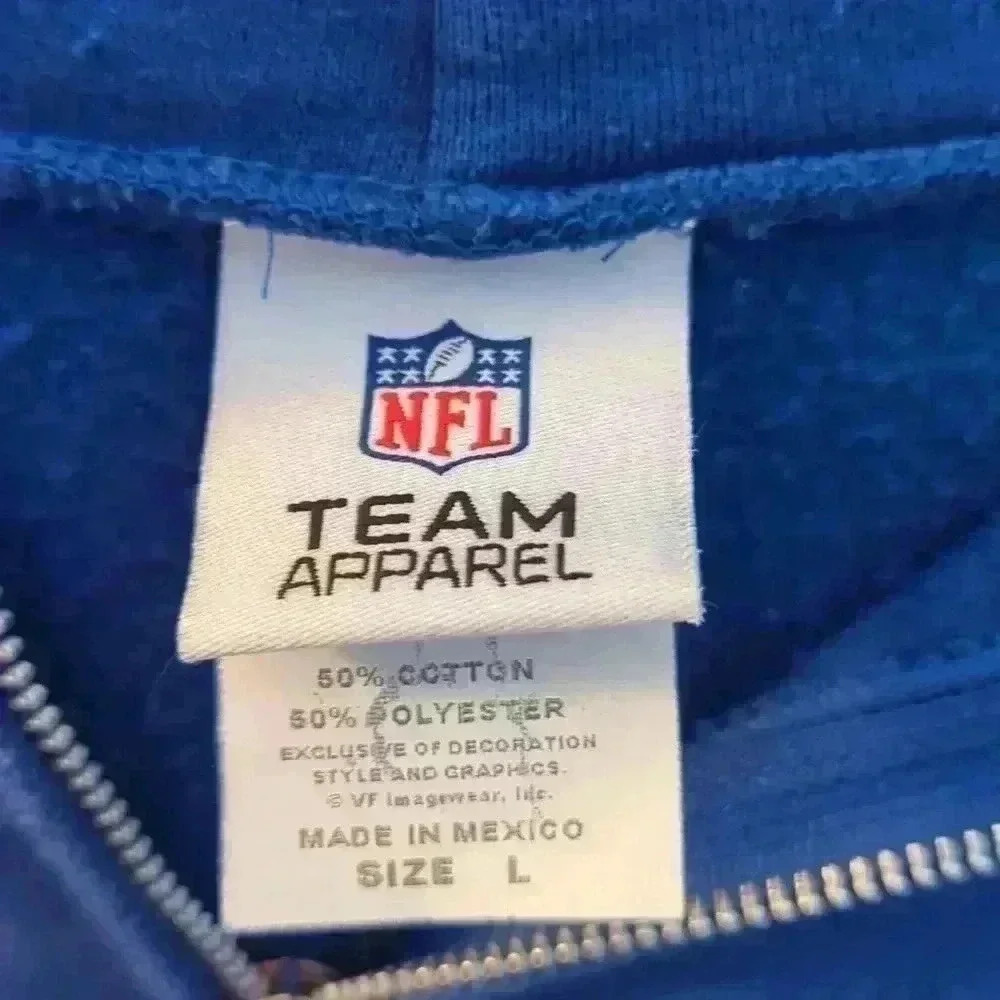 Vintage NFL Indianapolis Colts zip up sweatshirt, large, blue and white - Picture 3 of 7